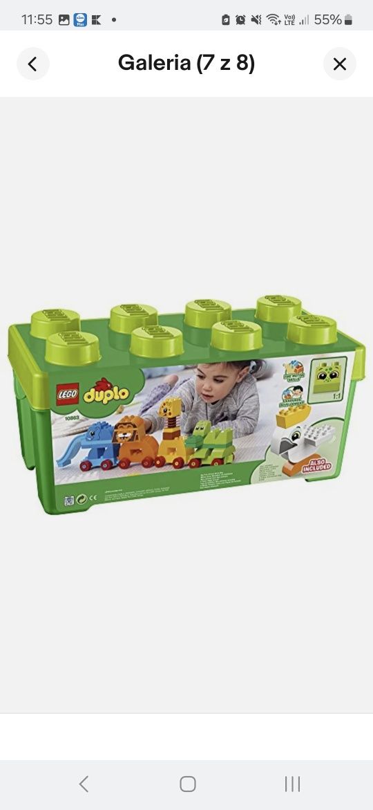 Lego duplo 10863 Pociag ze zwierzątkami wiek 1,5-3