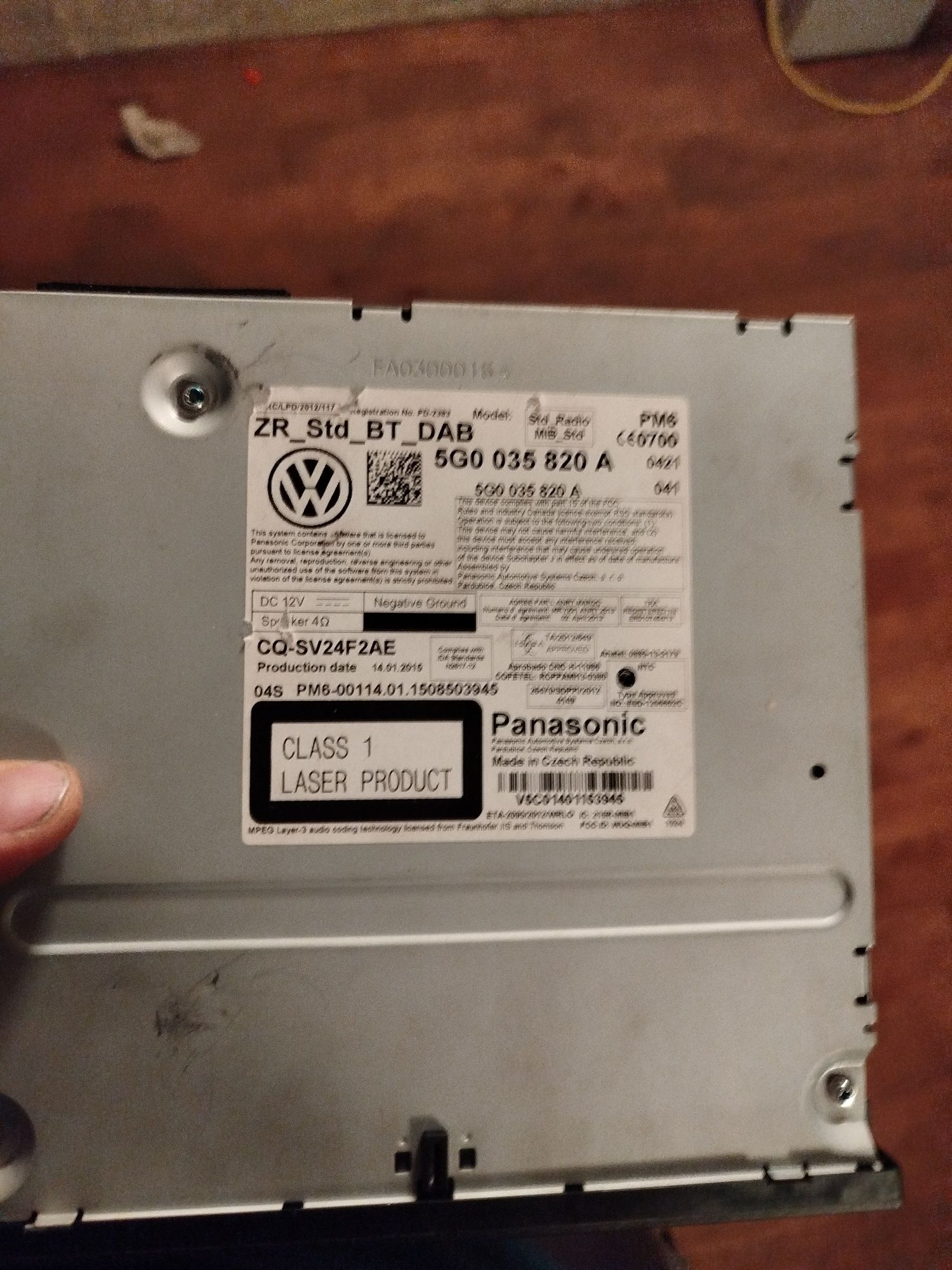 Магнітола WV Passat B8 MQB платформа 3Q0 035 819
