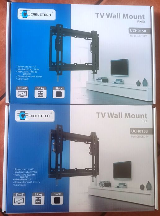 Suporte de parede Fixos/Tilt e Full Motion para TV / Monitores LCD Led