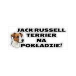 Naklejka na samochód z psem JACK RUSSELL terrier na pokładzie