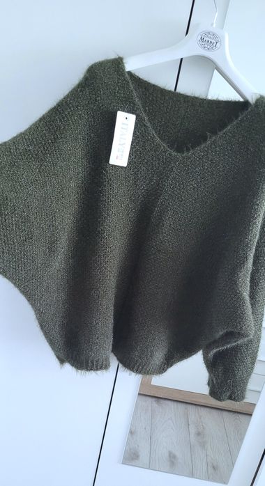 Sweterek oliwka 40-42 10% wełny