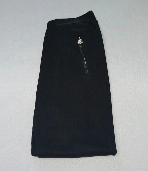 Czarne spodnie ocieplane pluszkiem rozmiar L