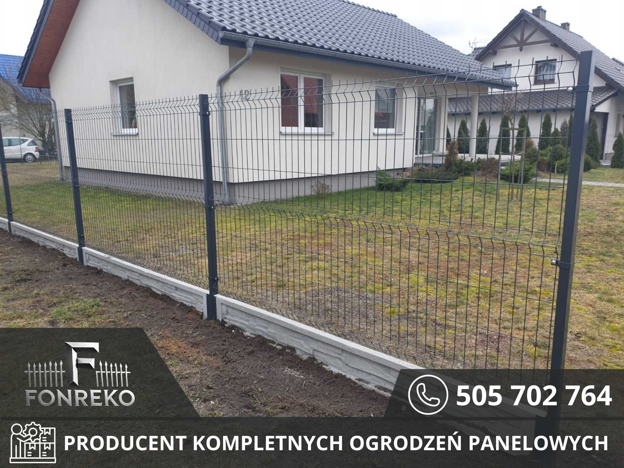 Kompletne Ogrodzenie Panelowe + Podmurówka Gotowy Zestaw do Montażu
