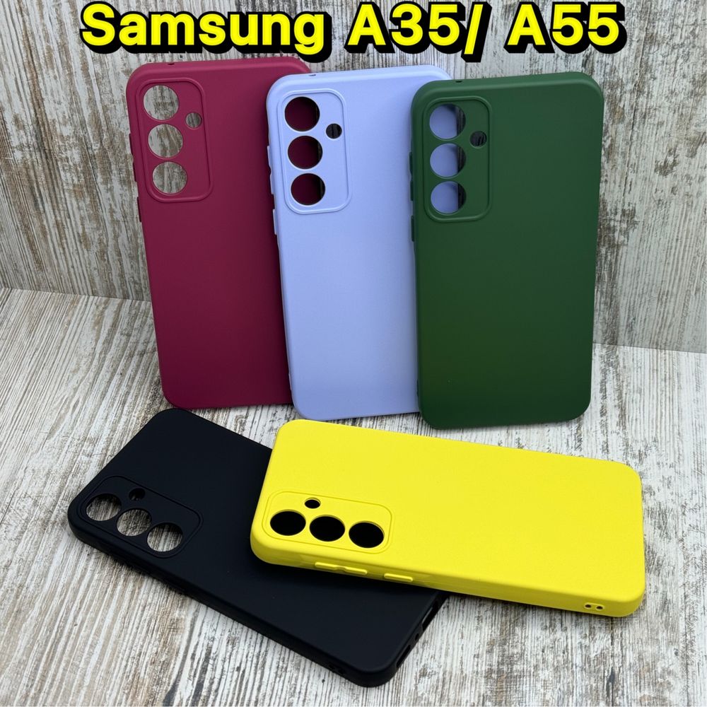 Чехол Silicone Case Full на  Samsung A35/ A55. Микрофибра