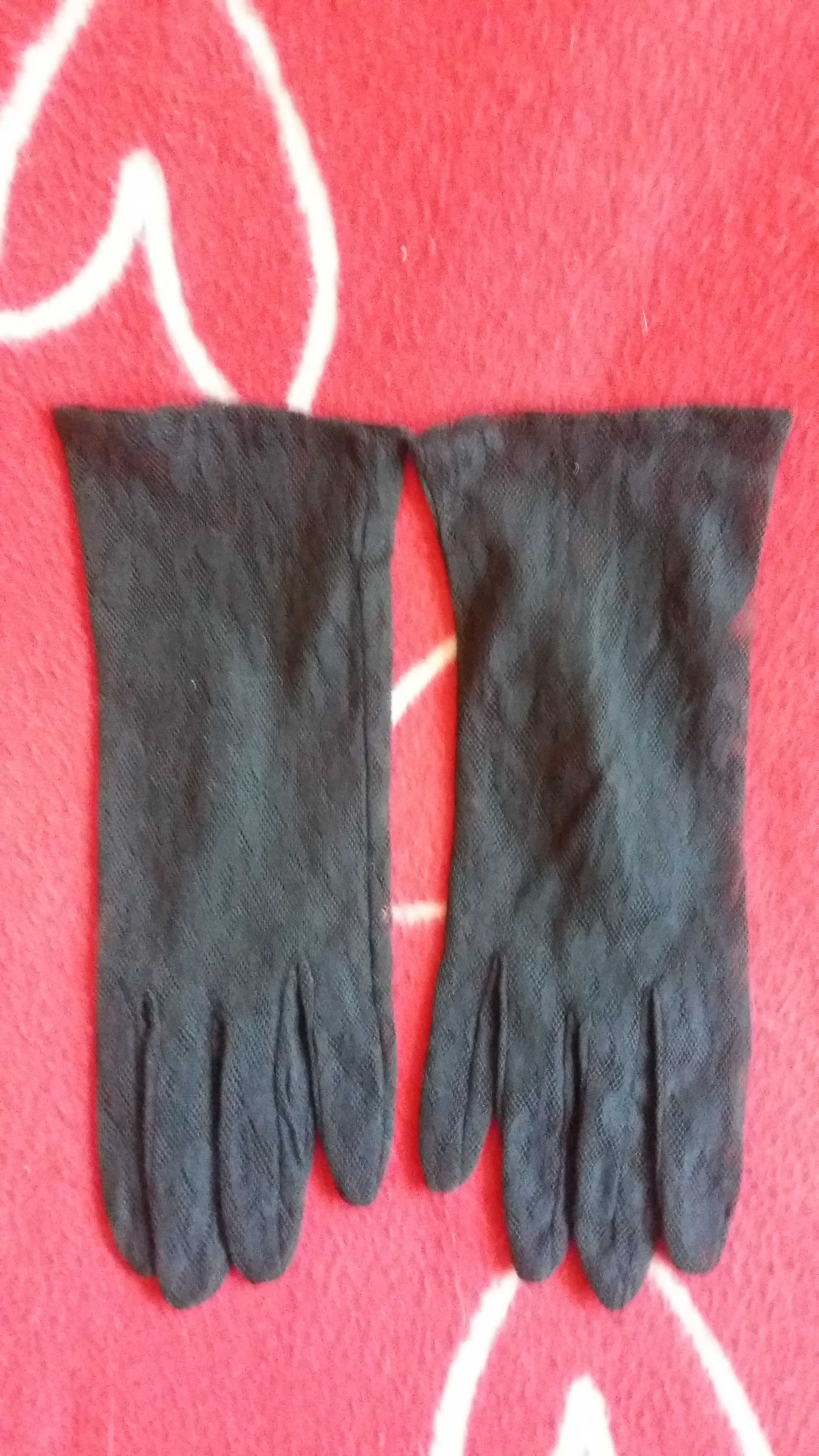 Rękawiczki czarne koronkowe