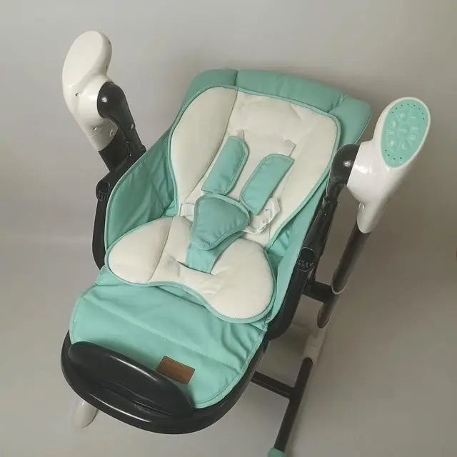 Дитячий стільчик-гойдалка-шезлонг 3в1 Carrello Cascata Tropical Green