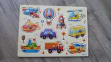 Puzzle drewniane z uchwytami dla dzieci
