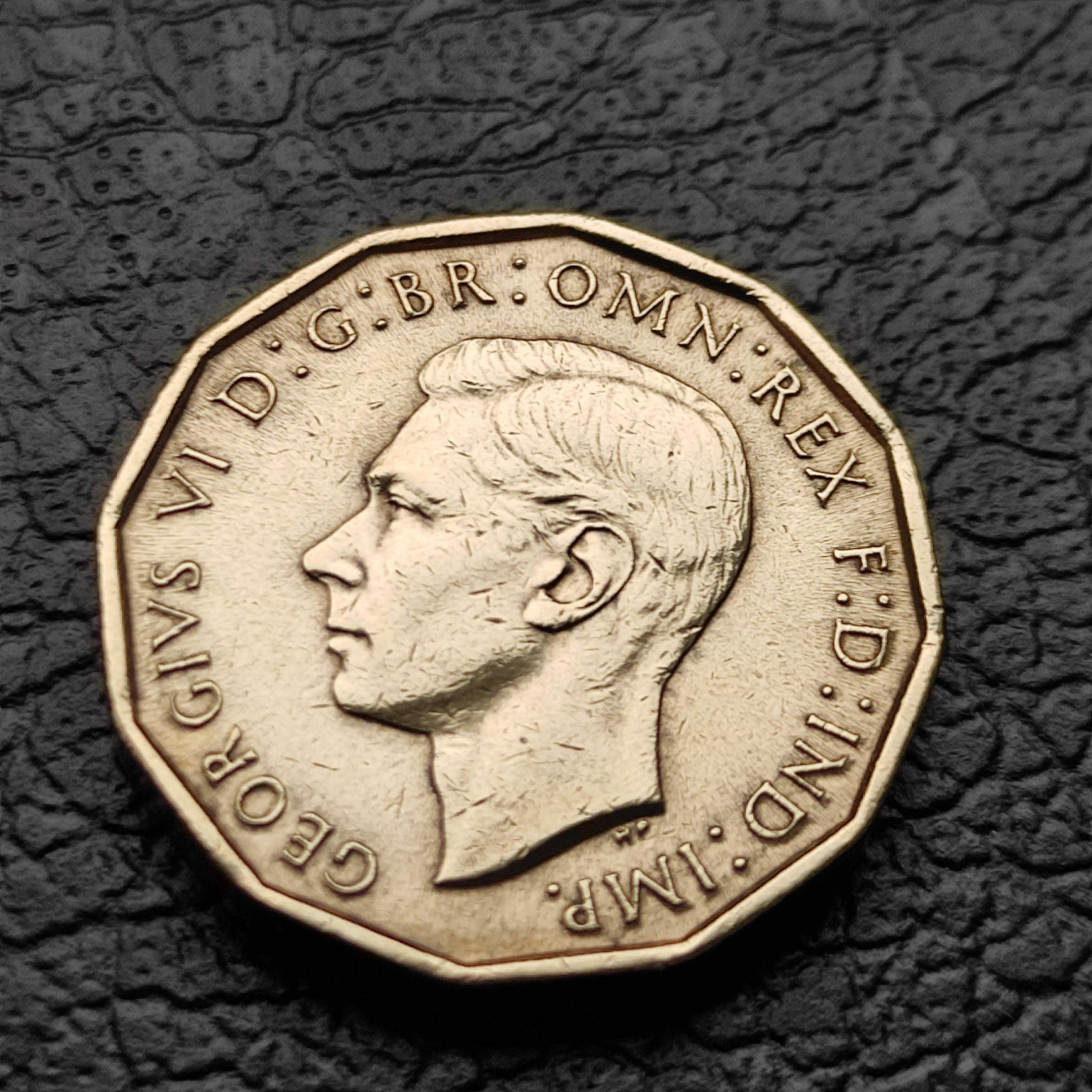 Moneta Wielka Brytania 3 pensy, 1942 r.