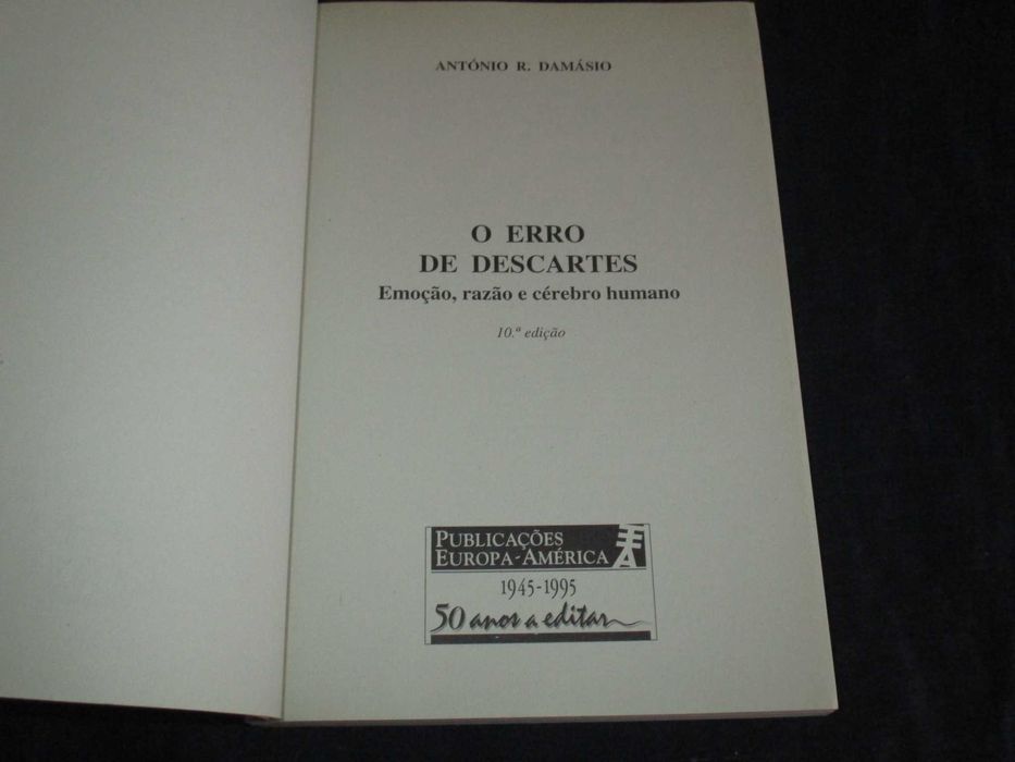 Livro O Erro de Descartes António Damásio