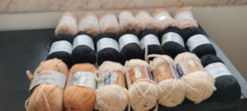 Lã de várias cores