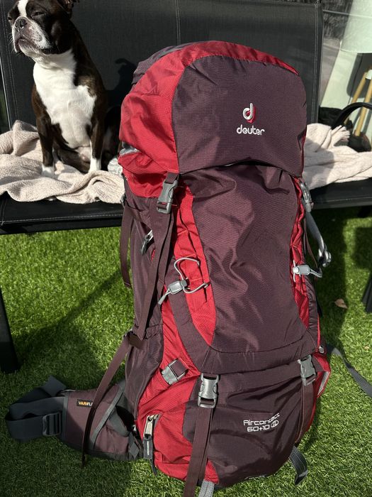 Plecak Deuter Aircontact 60+10 SL ( 70l ) Czerwony / Burgundowy