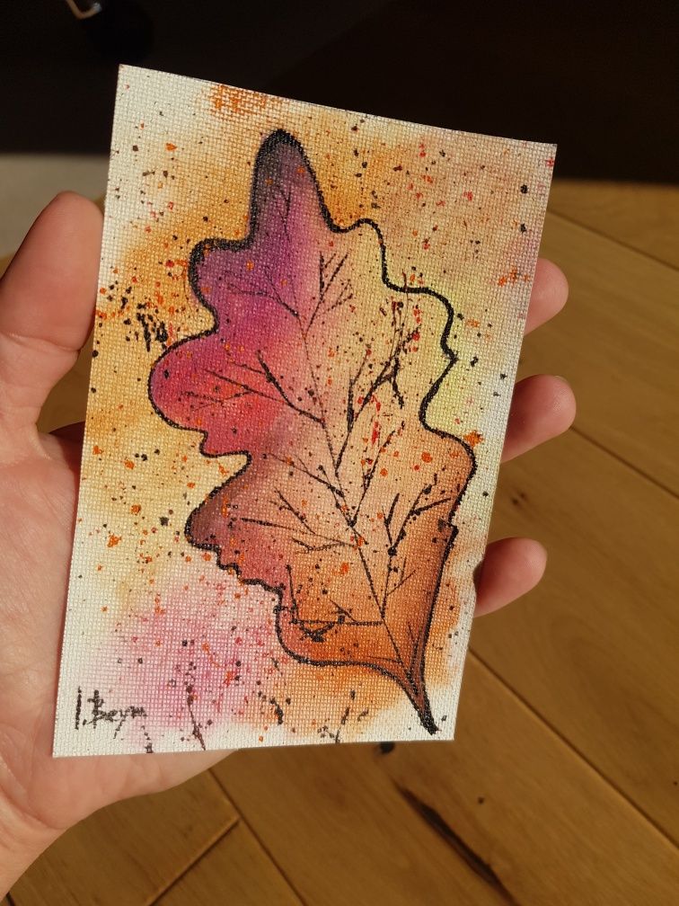 Obraz jesienny liść