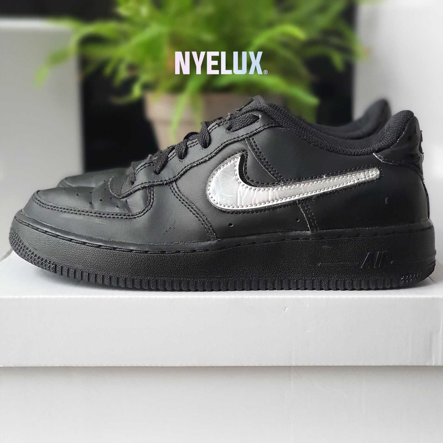 Buty NIKE Air Force 1 LOW - czarne srebrne - 40 - oryginalne