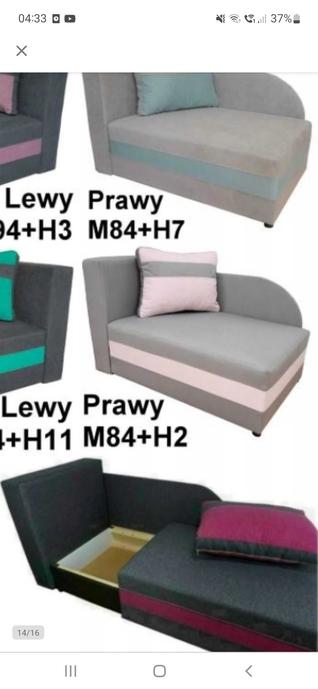 Sofa narożnik łóżko tapczanik kanapa
