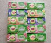 Zestaw 10 opakowań zielonych herbat marki Lipton nowe