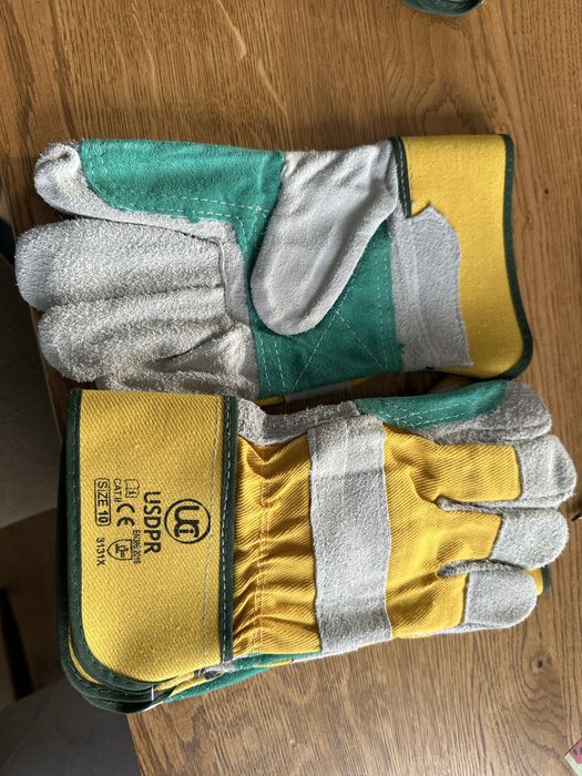 Rękawice ochronne robocze skórzane (model USDPR, rozmiar 10) 5 par