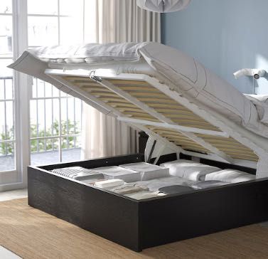 Estrutura cama c/ arrumação 160x200 IKEA MALM (pode incluir colchão)