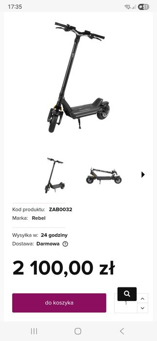 Hulajnoga elektryczna Rebel Fast Wheels