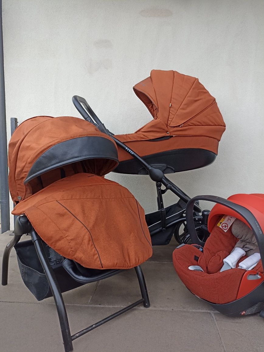 Wózek 3/1,4/1 Bebetto tito fotelik cybex cloud i size rozkladany