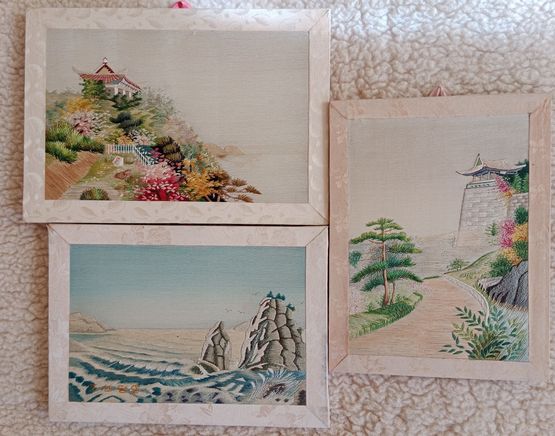 Chińskie obrazki haftowane