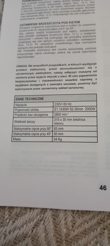 Piła stołowa do drewna MC315N.