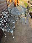 Stol aluminiowy i 6 krzesel