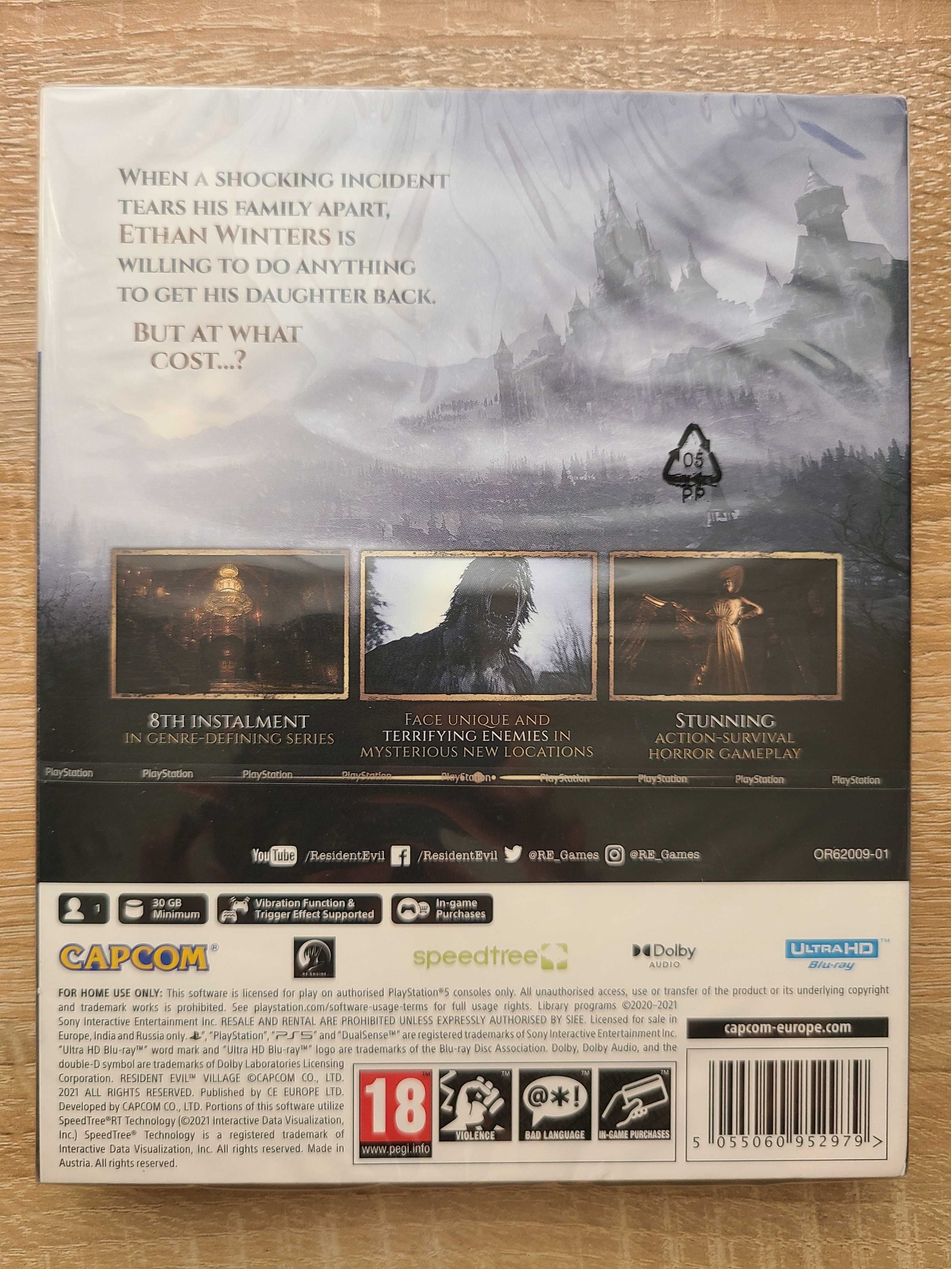 PS4/PS5 Resident Evil 3 Village Lenticular Steelbook (новий, переклад)