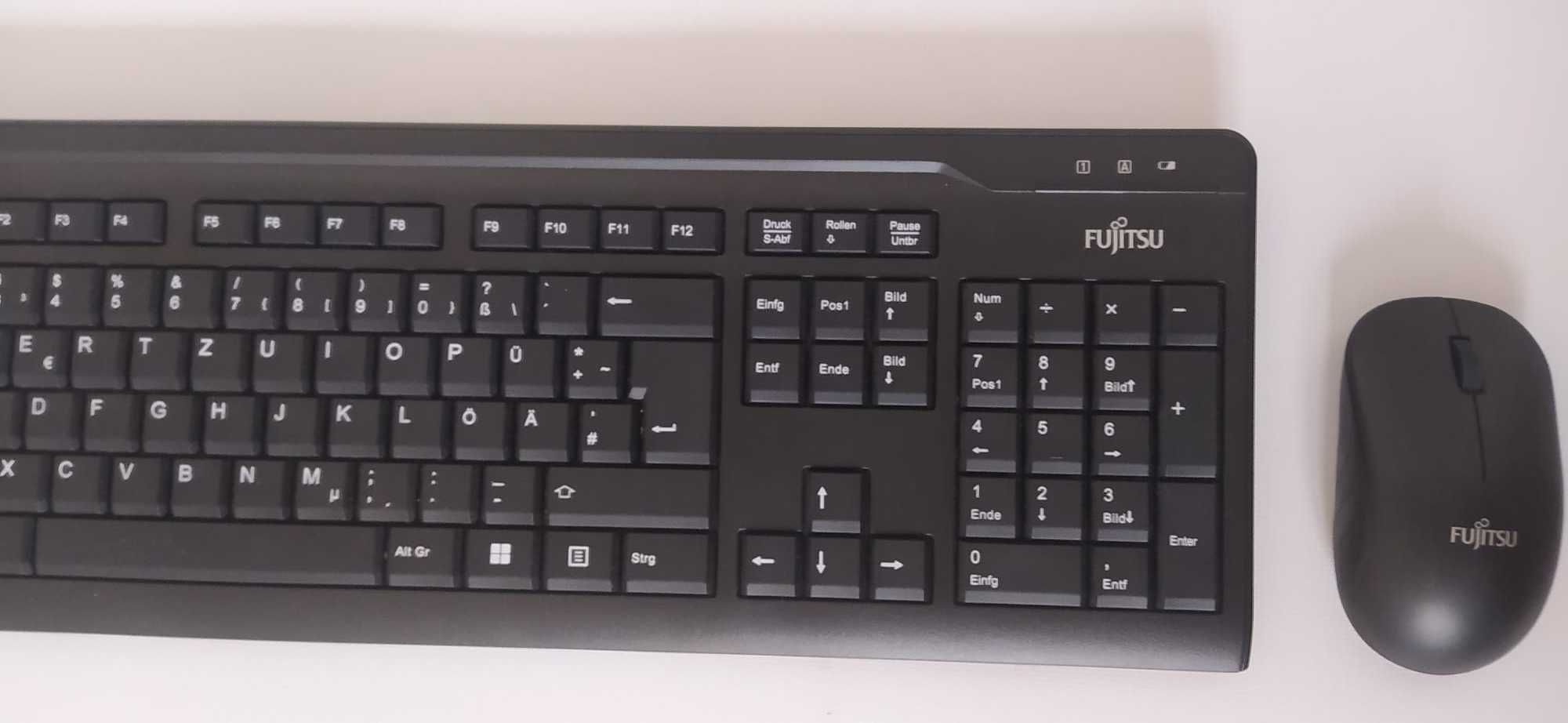 Klawiatura Fujitsu Bezprzewodowy zestaw myszy KB LX410 USB QWERTZ