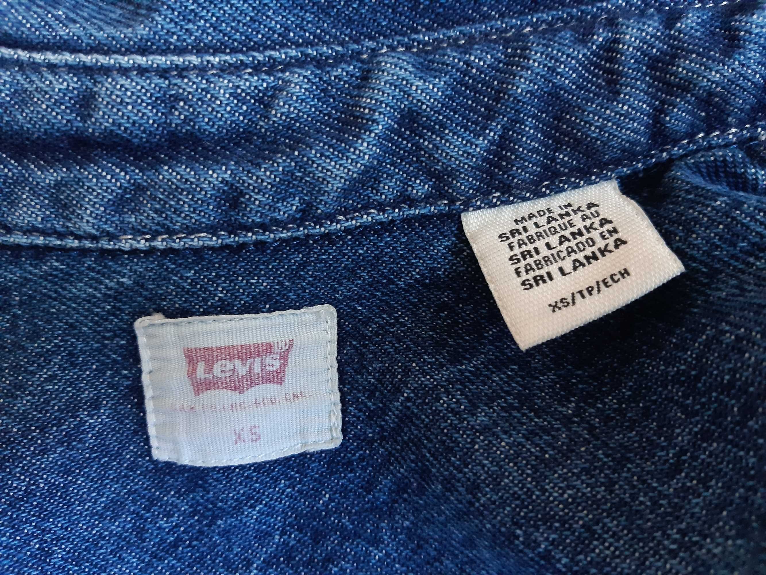 Стильное, джинсовое мини платье рубашка levis