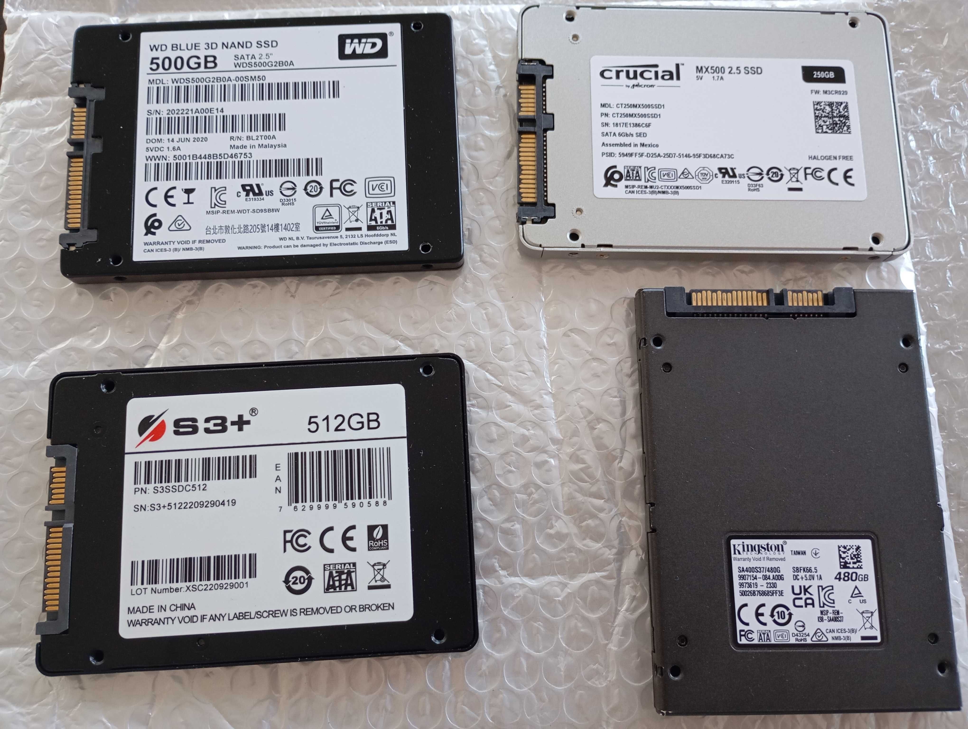 SDD e HDD sata 250 gb, 500 gb, 1 TB