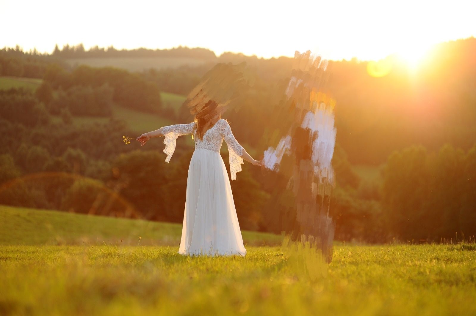 Delikatna suknia ślubna w stylu boho