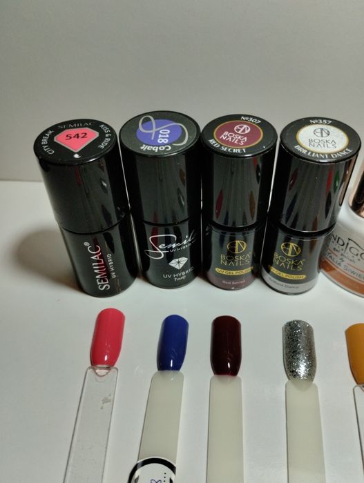 Lakiery hybrydowe zestaw Semilac Boska Indigo Clavier