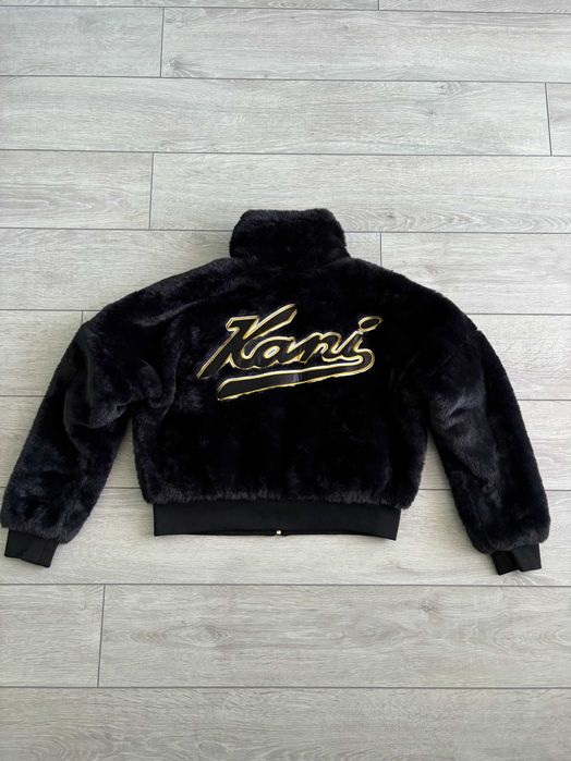 Чорна Шерпа Шуба Karl Kani Teddy M Розмір Куртка Тедді Кожух Оригінал