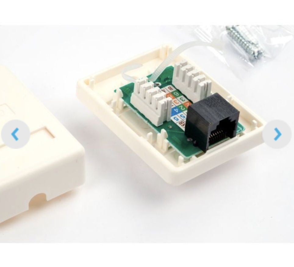 Комп'ютерна розетка RJ45x1 UTP cat.5e 8P8C
