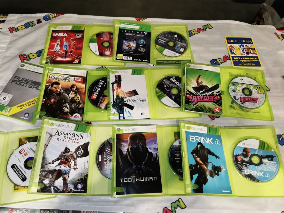 Zestaw 10 gier XBOX 360 sklep WYPRZEDAŻ NADWYŻEK cena za całość