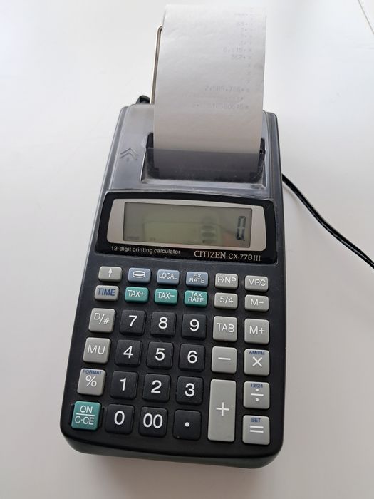 Maquina de calcular registadora Casio