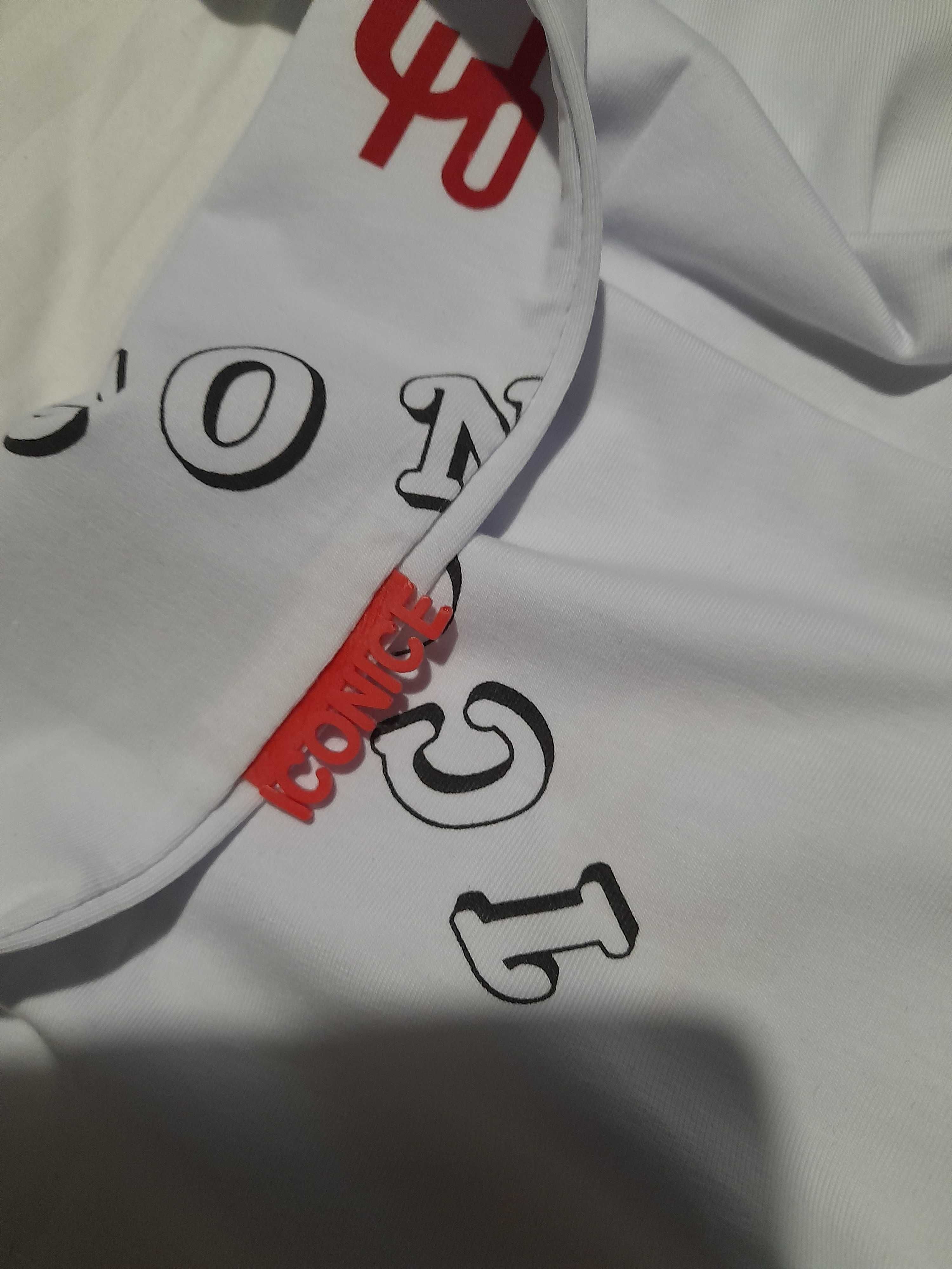 Tshirt męski logowany Icon r. M nowy bawełna biały
