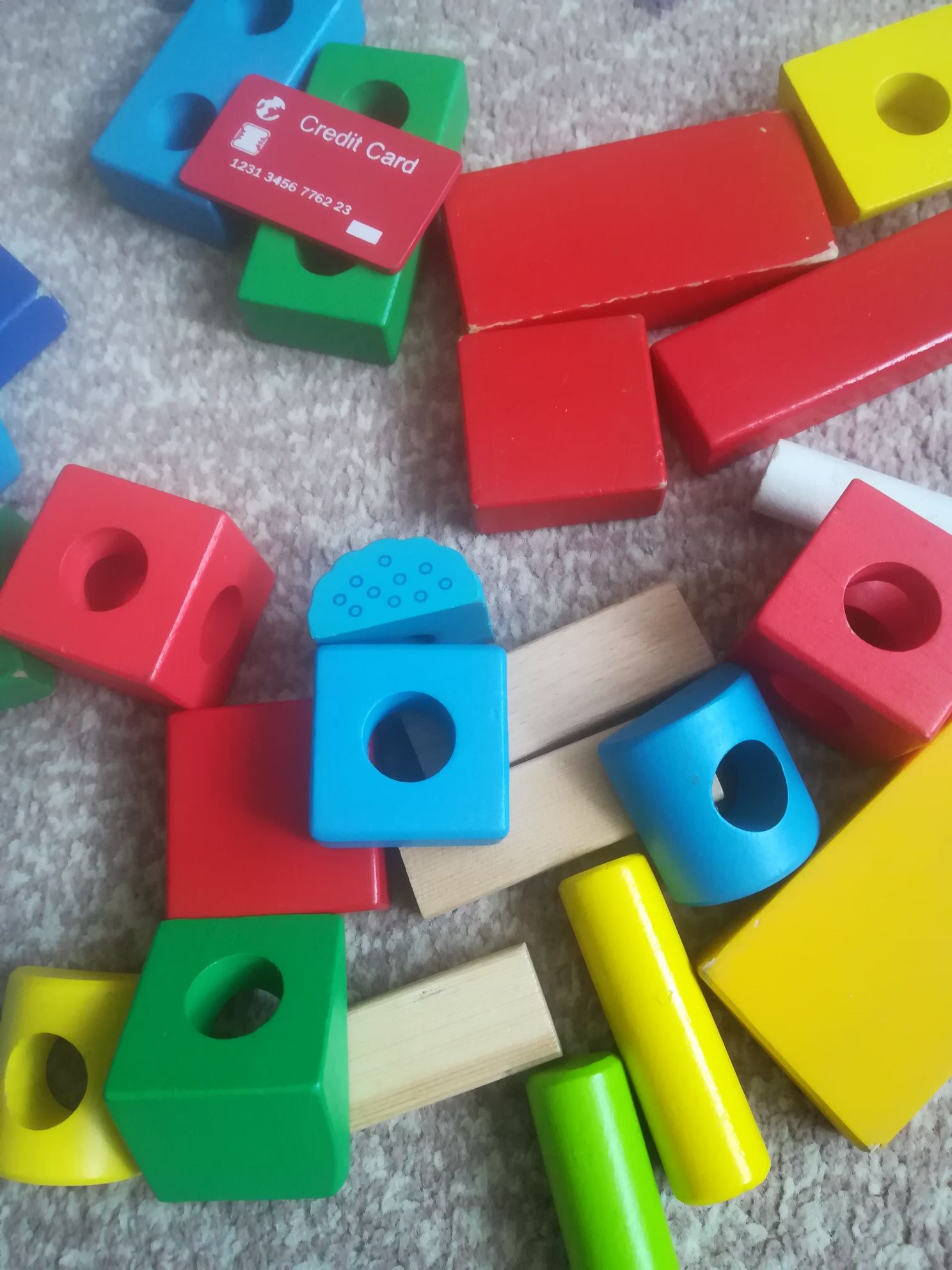 Klocki drewniane zestaw dla dzieci zabawka