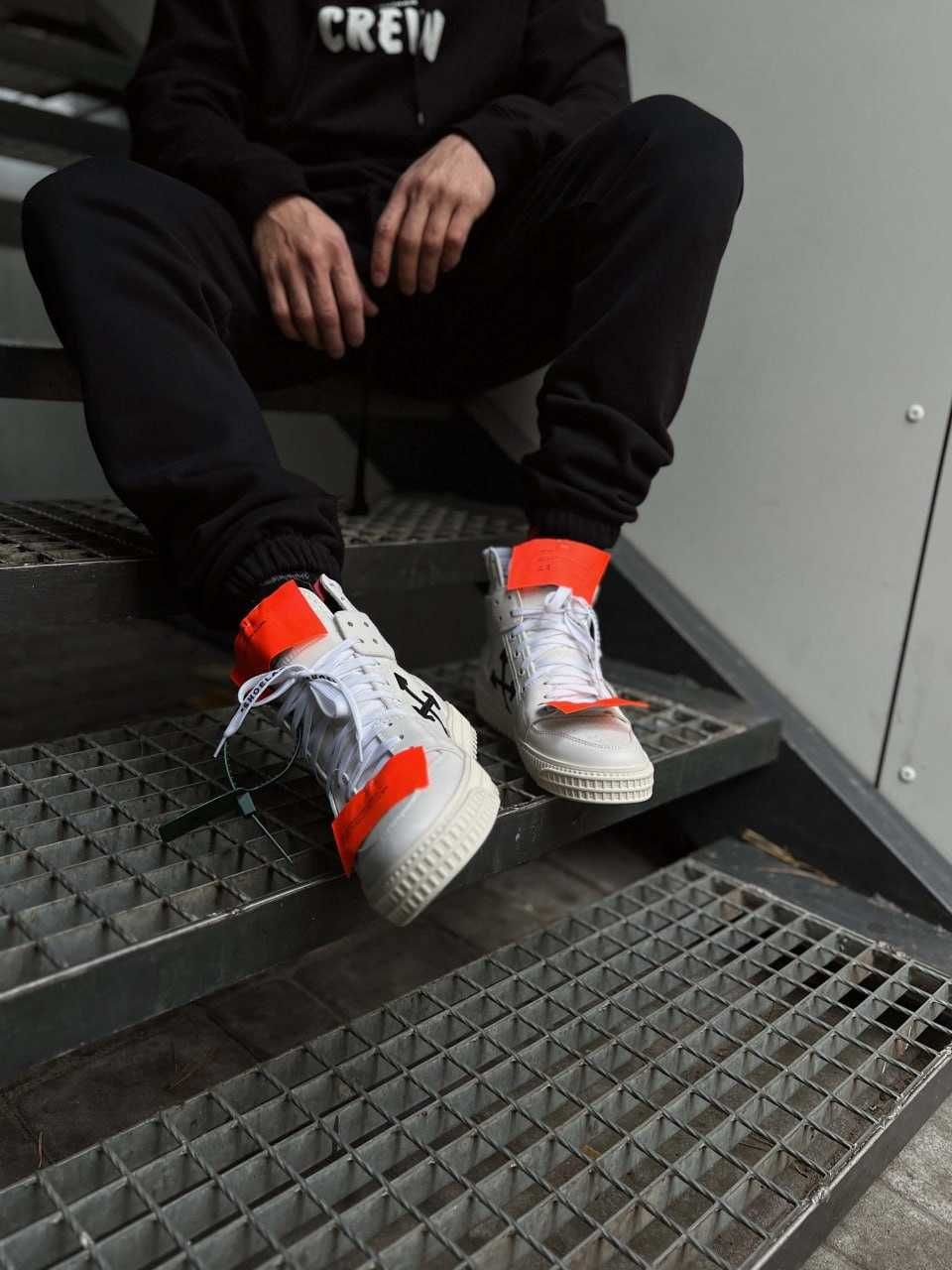 Кроссовки Off-White Off Court 3.0 Leather White White Orange