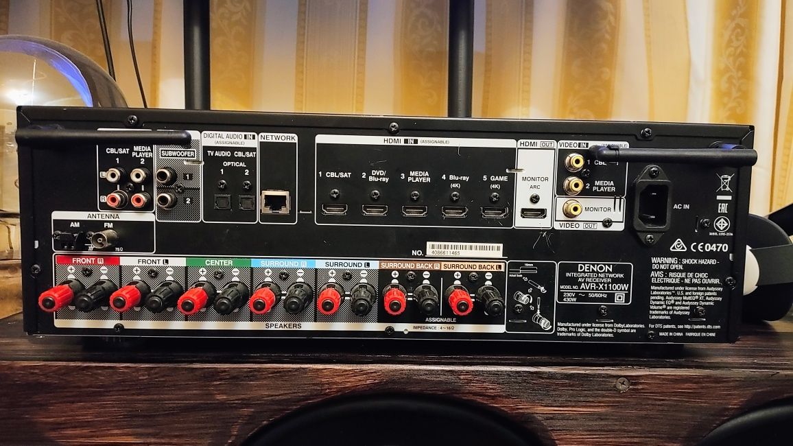 Denon avr-x1100w 7.2 4K,Wi-fi,Spotify,Bi amping,Denon Remote app
