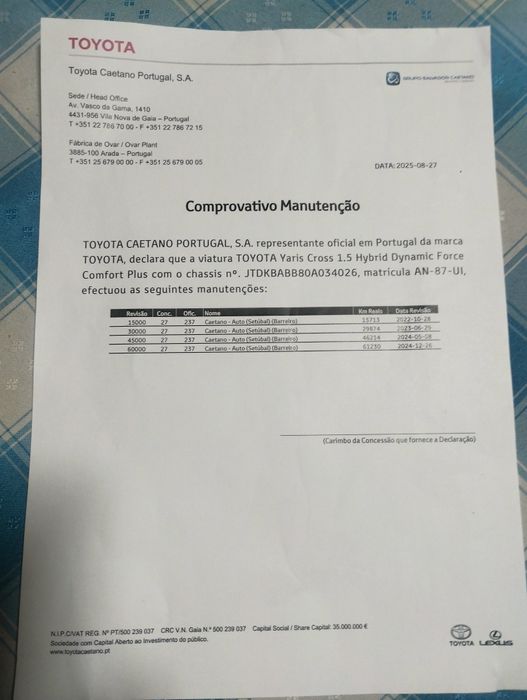 Toyota Yaris cross hybrid 63000km 2022