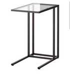 Laptop stand, black/glass, 35x65 cm