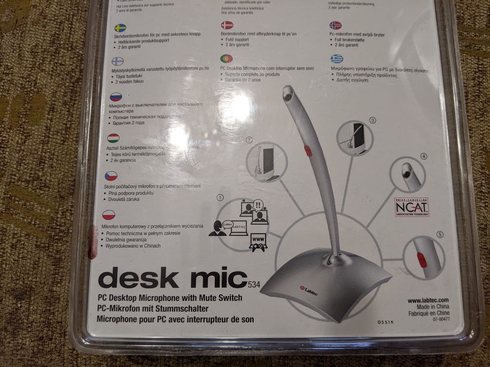 Labtec Desk Mic 534 PC Desktop Microphone