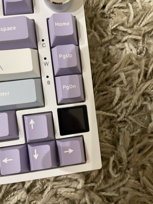 Клавіатура механічна AJAZZ AK820 PRO біла з фіолетовим Tri-mode