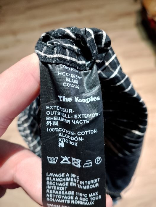 Czarna Męska Koszula W Kratkę The Kooples