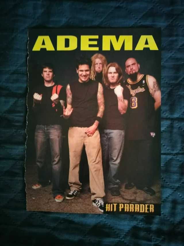Póster A4 Adema nu metal anos 2000 – Oferta com CD