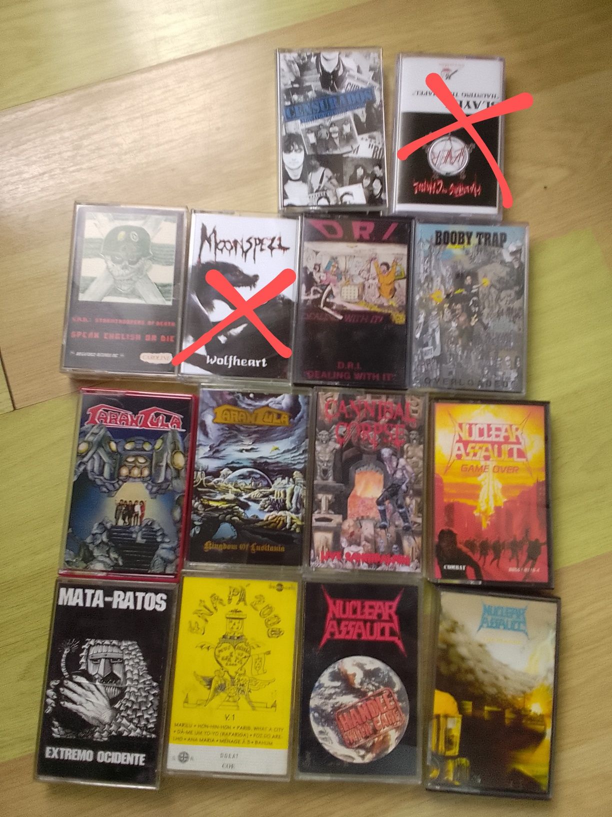 Cassetes audio heavy death punk rock speed metal
