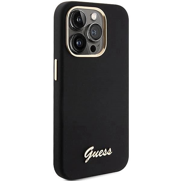 Etui Guess Silicone Script Metal Logo & Frame na iPhone 15 Pro Max - c