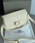 Сумка Coach Soft Tabby | чорна, молочна