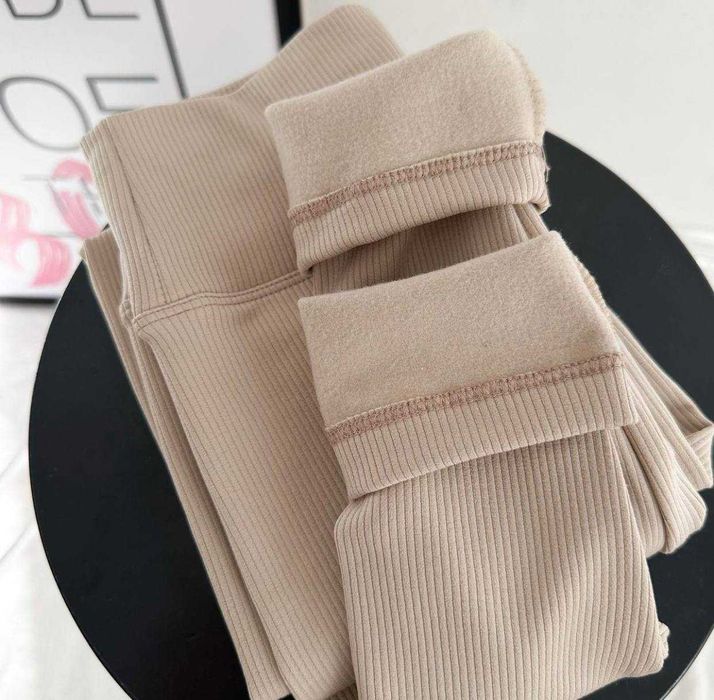 Жіночі теплі лосіни в рубчик на флісі теплые лосины на флисе лосини